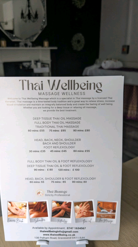 Thai Wellbeing Massage Wellness Gravesend, Kent