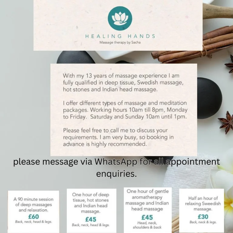 English Massage & meditation Therapist In Leicester, Leicestershire