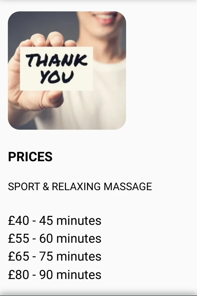 Sports & Relaxing Massage - Male masseur - Manchester City Centre