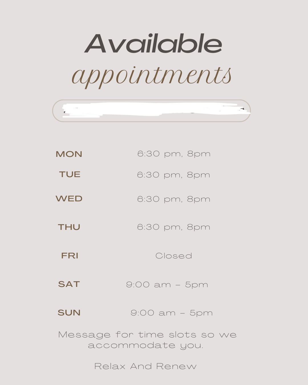 Mobile Massage Service