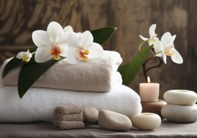 massage-table-spa-salon-decorated-with-towels-flowers-stones_908985-109282